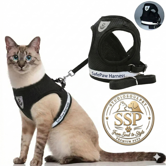 SafePaw Harness🐱🔥Durable and safe design🐾 comfortable for everyday use🐾 high stability while walking
