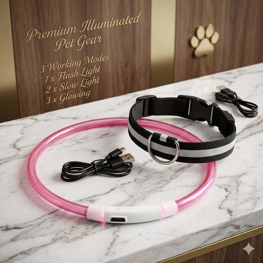 Furtlé Glow Collar 💡🐾💡 Light-up collar for your pet's comfort and safety at night✨ Stylish and comfortable design