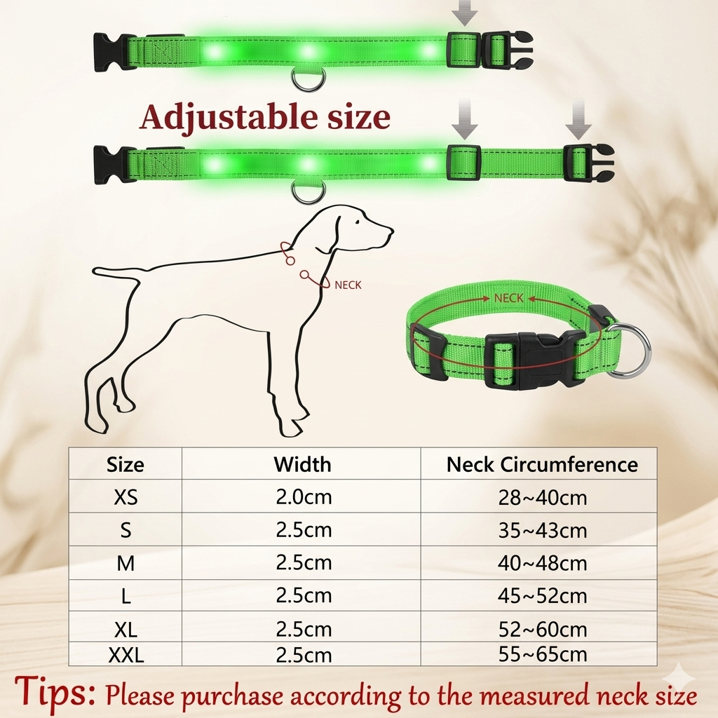 Furtlé Glow Collar 💡🐾💡 Light-up collar for your pet's comfort and safety at night✨ Stylish and comfortable design