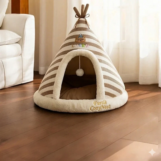 Furtlé CozyNest🐱🔥House bed for your cat's comfort🛏️ Soft and comfortable design✨