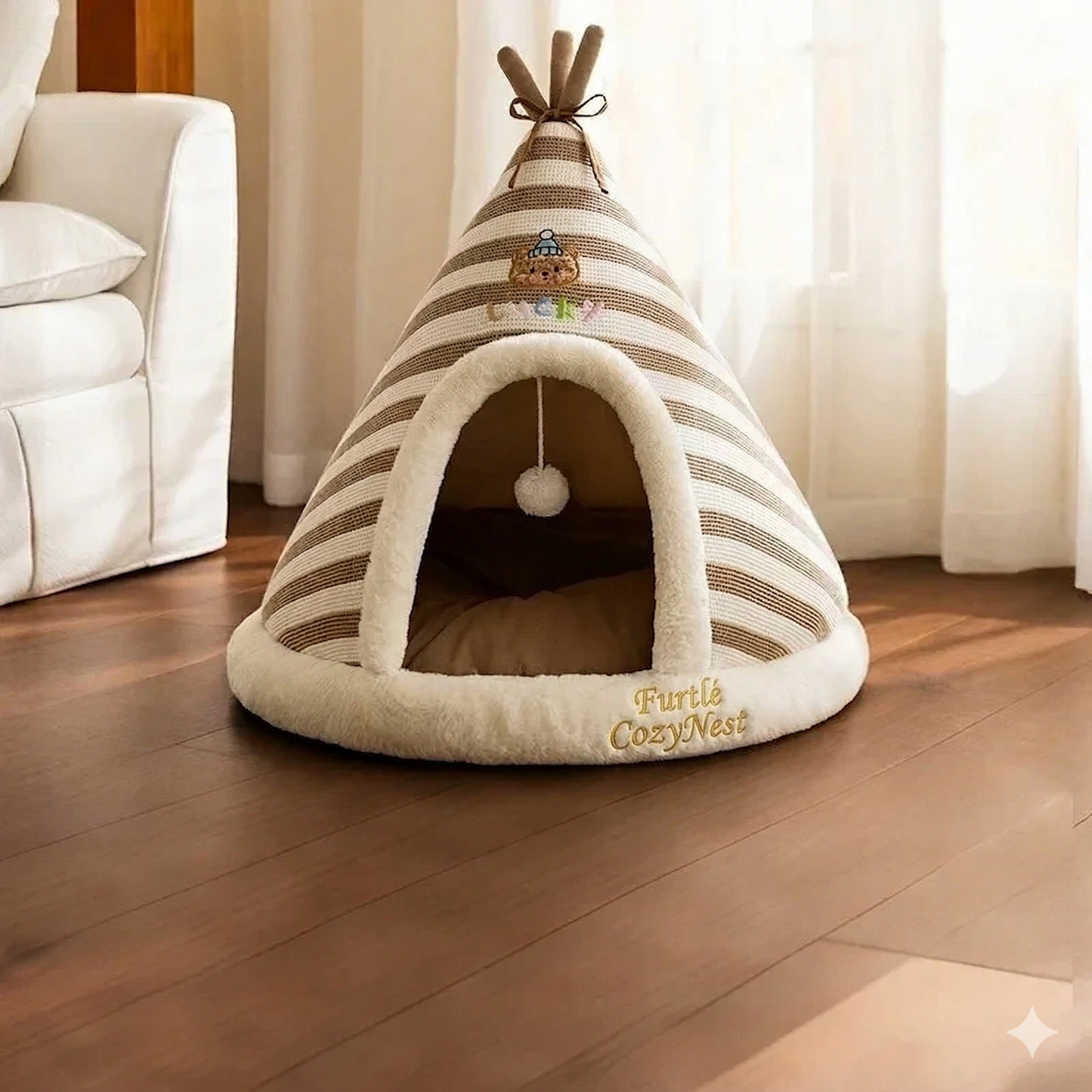 Furtlé CozyNest🐱🔥House bed for your cat's comfort🛏️ Soft and comfortable design✨