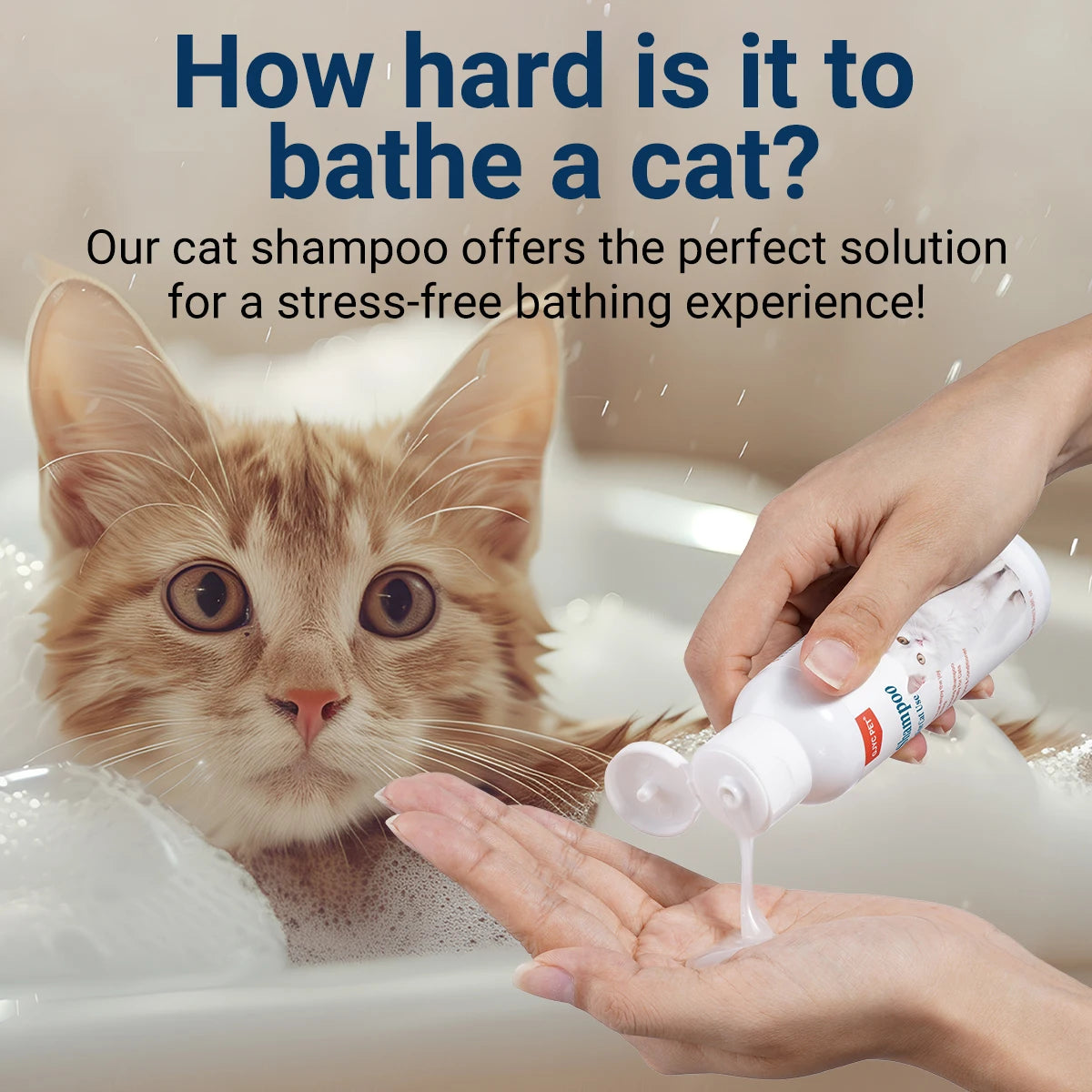 🐾PurrClean💧Shampoo 🧼Clean, fresh, and happy 😻Long-Lasting Fresh Scent✨A gentle shampoo that keeps your Cat’s coat soft, shiny, and healthy after every wash 🐾