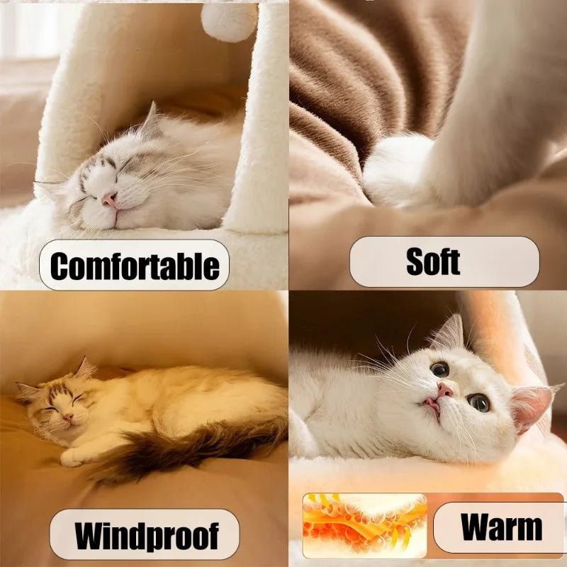 Furtlé CozyNest🐱🔥House bed for your cat's comfort🛏️ Soft and comfortable design✨