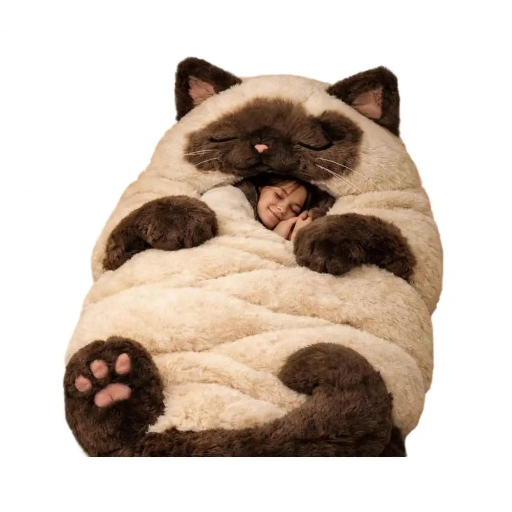 🐾CozyCritter Sleep Bag🛏️ Sac de couchage douillet en forme d'animal  🏕️ Idéal pour la maison, les voyages et le camping  ✨ Chaud, doux et confortable