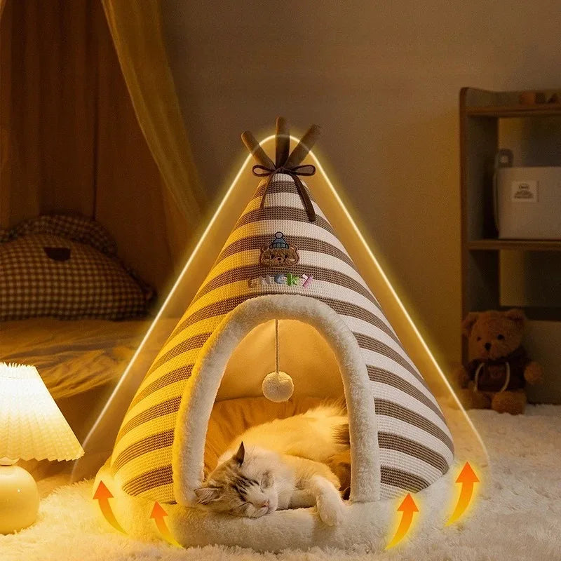 Furtlé CozyNest🐱🔥House bed for your cat's comfort🛏️ Soft and comfortable design✨