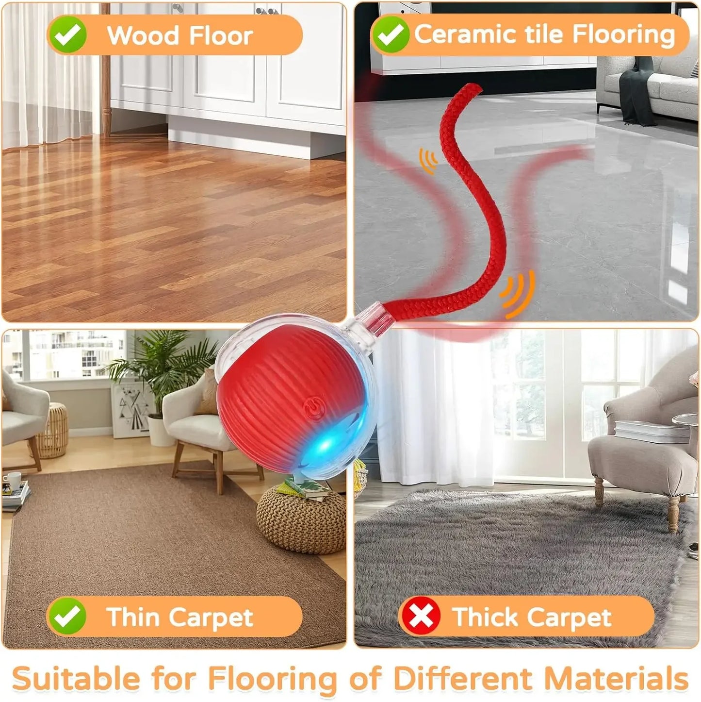 Furtlé Smart Ball🎾⚡ Ball Automatic movement and smart interaction🔋 USB rechargeable